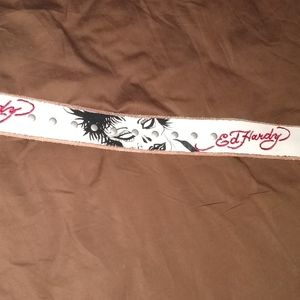 Leather Ed Hardy belt-small